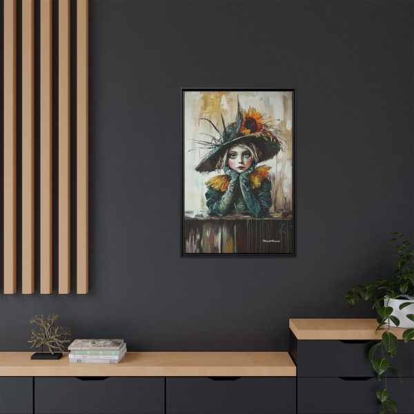 Framed Art Print: Whimsical Girl in Hat, Colorful Wall Decor for Home, Unique Gift, Art Lover's Collection, Feminine Aesthetic, Home [...] - Image 8