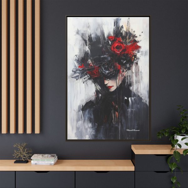 Framed Wall Art, Matte Canvas Print, Abstract Art, Home Decor, Gift for Art Lovers, Black and Red Aesthetic - Image 68