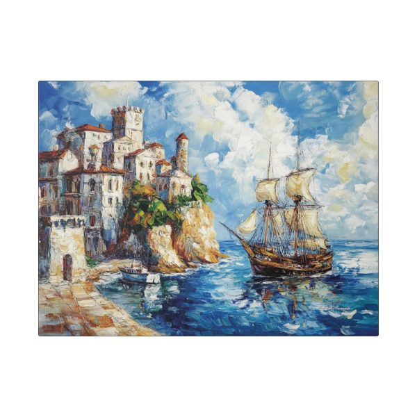 Nautical Wall Art Print, Seascape Canvas, Coastal Home Decor, Boat Painting, Maritime Artwork for Beach House - Image 2