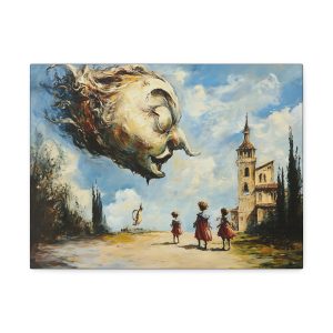 Surreal Stretched Canvas Art - Dreamy Home Decor for Art Lovers, Unique Gift for Birthdays, Housewarming, or Special Occasions