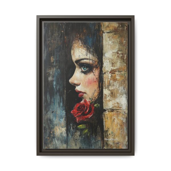 Matte Framed Art Print - Striking Portrait with Rose, Wall Decor, Home Accent, Gift for Art Lovers, Boho Room Decoration - Image 41