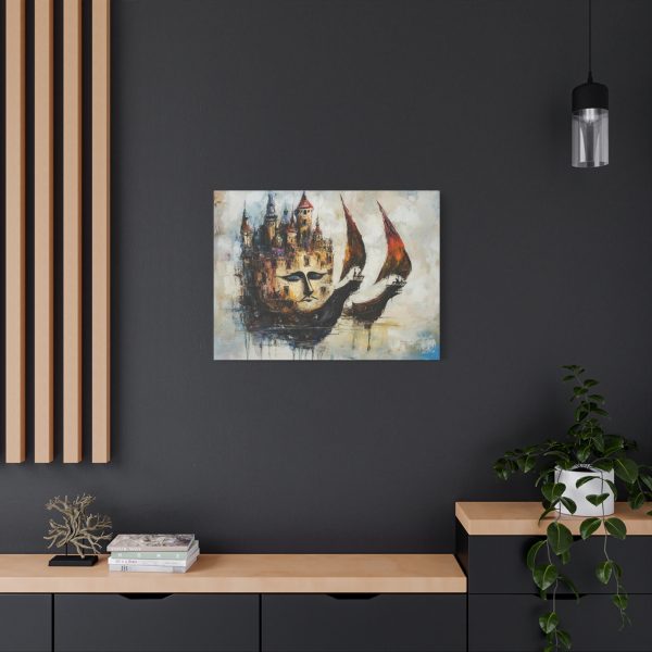Artistic Canvas Wall Art, Abstract Home Decor, Fantasy Landscape Painting, Unique Gift for Art Lovers, Nautical Theme Wall Decor, [...] - Image 16