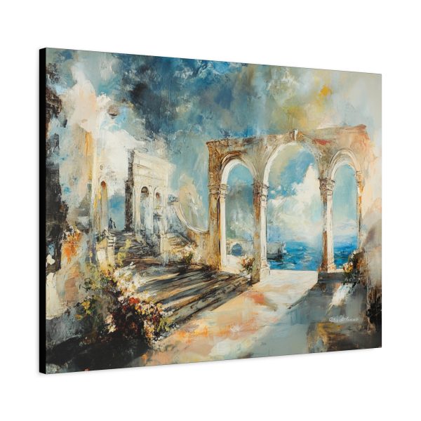 Coastal Archway Art Canvas Print, Seascape Wall Decor, Serenity Home Decor, Gift for Art Lovers, Mediterranean Style - Image 8
