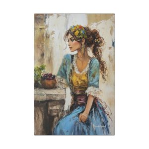 Bohemian Wall Art Canvas, Elegant Woman Print, Home Decor, Vintage Art, Gift for Her, Art for Living Room