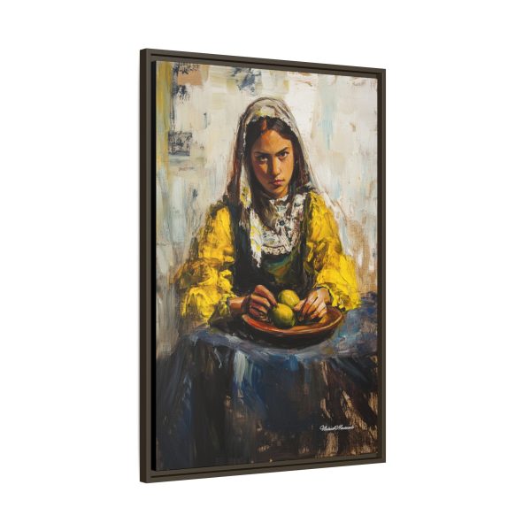 Framed Matte Canvas Art - Emotionally Striking Woman with Fruit, Home Decor, Wall Art, Gift for Art Lovers, Gallery Wall Decoration - Image 22