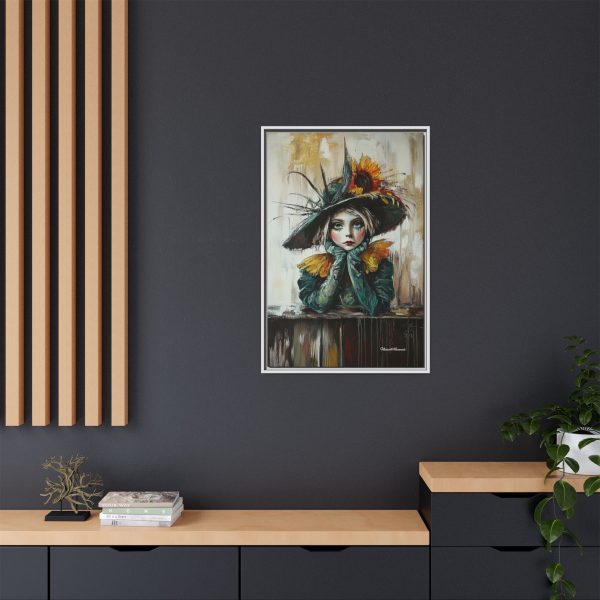 Framed Art Print: Whimsical Girl in Hat, Colorful Wall Decor for Home, Unique Gift, Art Lover's Collection, Feminine Aesthetic, Home [...] - Image 28