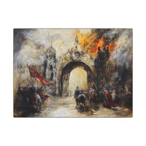 Epic Battle Canvas Wall Art, Historical Artwork, Medieval Decor, Fantasy Art, Home Gallery Decoration