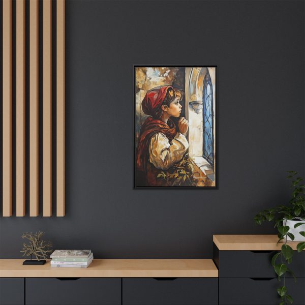 Framed Matte Canvas Art Print - Dreamy Girl in Red Hood, Wall Decor, Unique Gift, Home Aesthetics, Art for Living Room, Bedroom Decor - Image 8