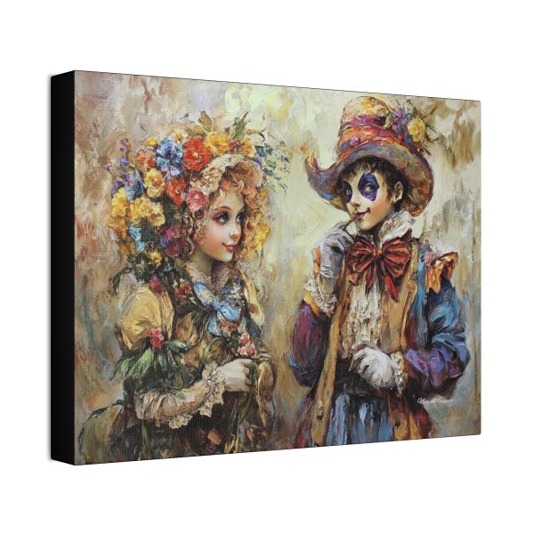 Whimsical Canvas Wall Art, Vibrant Floral Couple Art, Fantasy Home Decor, Romantic Gift, Unique Wall Hanging - Image 2