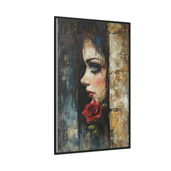 Matte Framed Art Print - Striking Portrait with Rose, Wall Decor, Home Accent, Gift for Art Lovers, Boho Room Decoration - Image 62
