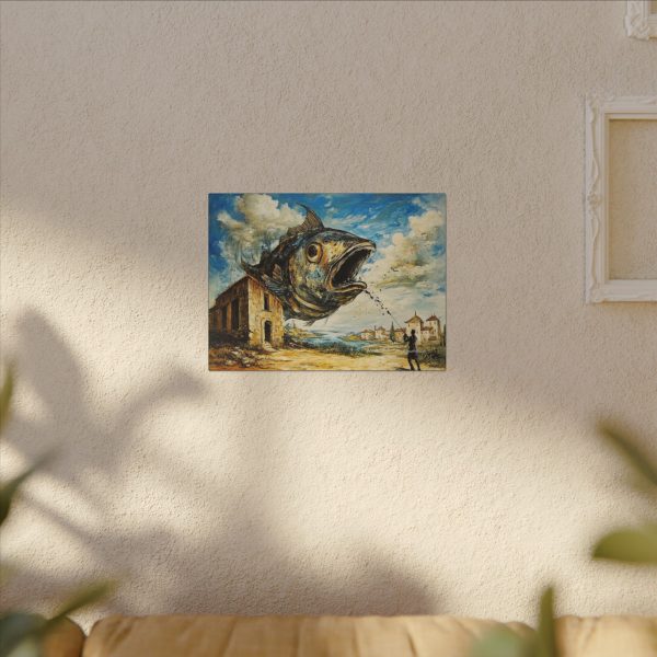 Surreal Fish Canvas Art, Whimsical Home Decor, Unique Gift for Art Lovers, Fantasy Wall Art, Imaginative Home Design - Image 7
