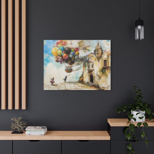 Satin Canvas Wall Art, Whimsical Balloon Adventure Print, Home Décor, Gift for Art Lovers, Nursery Room Decoration, Birthday Gift, [...] - Image 20