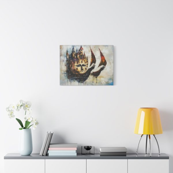 Artistic Canvas Wall Art, Abstract Home Decor, Fantasy Landscape Painting, Unique Gift for Art Lovers, Nautical Theme Wall Decor, [...] - Image 11