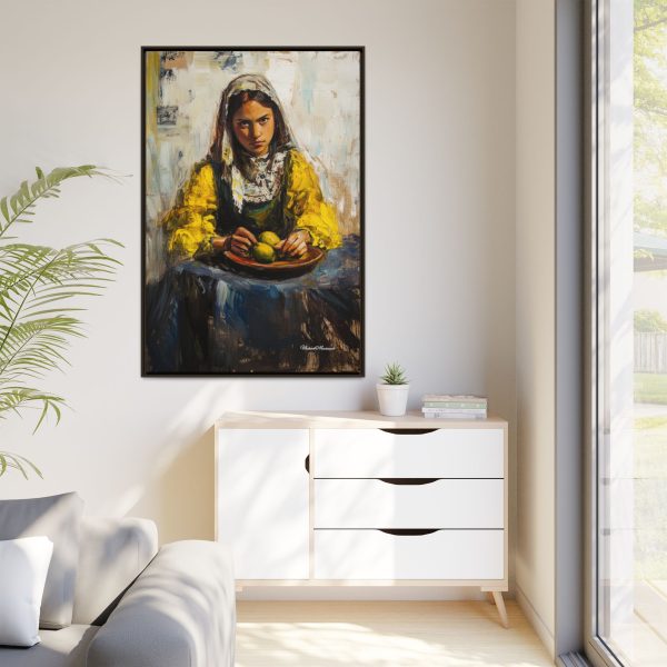 Framed Matte Canvas Art - Emotionally Striking Woman with Fruit, Home Decor, Wall Art, Gift for Art Lovers, Gallery Wall Decoration - Image 67