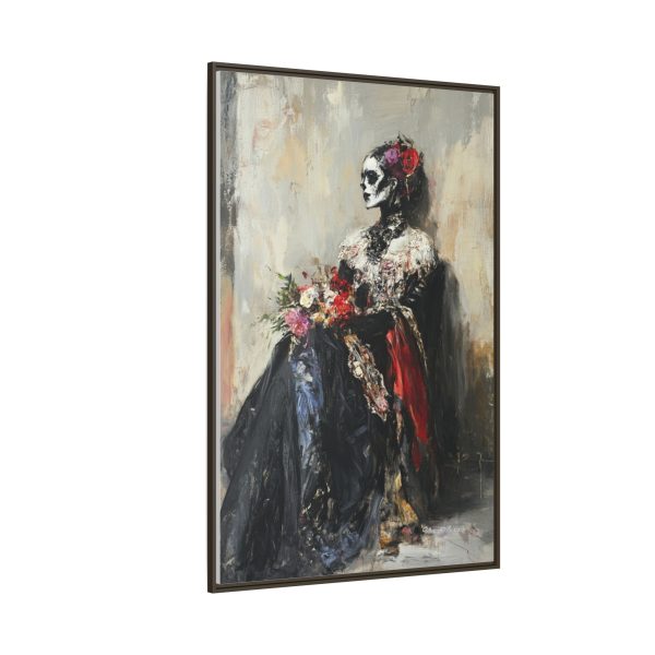 Framed Art Print - Day of the Dead Decor, Colorful Bone Lady Wall Art, Gothic Home Decor, Unique Gift for Holidays - Image 66