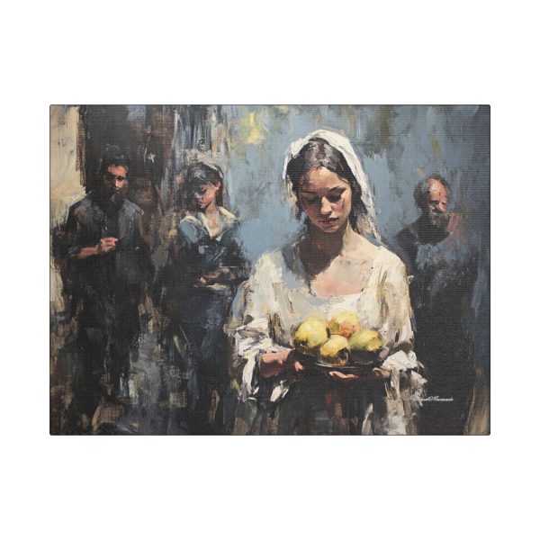 Elegant Stretched Canvas Art - Woman with Lemons - Wall Decor, Home Decoration, Art Piece, Gift for Art Lovers, Living Room Accent - Image 5