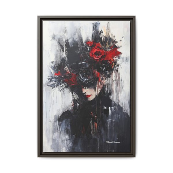 Framed Wall Art, Matte Canvas Print, Abstract Art, Home Decor, Gift for Art Lovers, Black and Red Aesthetic - Image 53