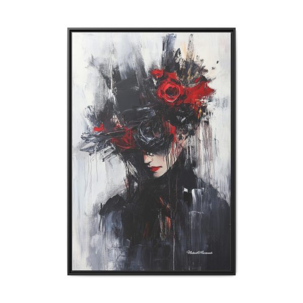 Framed Wall Art, Matte Canvas Print, Abstract Art, Home Decor, Gift for Art Lovers, Black and Red Aesthetic - Image 9