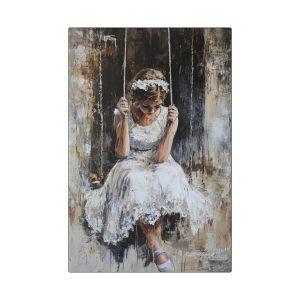 Artistic Canvas Print, Floral Girl Wall Art, Home Decor, Gift for Her, Vintage Girl Art, Nursery Decor