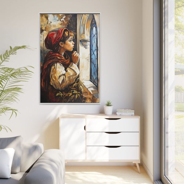 Framed Matte Canvas Art Print - Dreamy Girl in Red Hood, Wall Decor, Unique Gift, Home Aesthetics, Art for Living Room, Bedroom Decor - Image 71