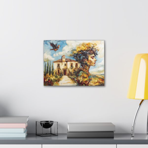 Vibrant Canvas Art Print, Floral Landscape Wall Decor, Boho Home Decoration, Unique Gift, Wall Art for Living Room, Art Lovers - Image 3