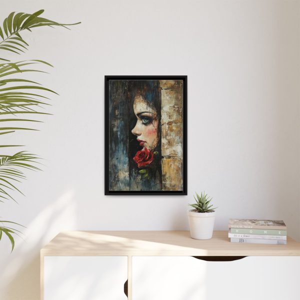 Matte Framed Art Print - Striking Portrait with Rose, Wall Decor, Home Accent, Gift for Art Lovers, Boho Room Decoration - Image 51