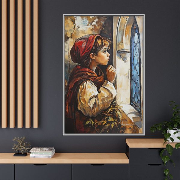 Framed Matte Canvas Art Print - Dreamy Girl in Red Hood, Wall Decor, Unique Gift, Home Aesthetics, Art for Living Room, Bedroom Decor - Image 72