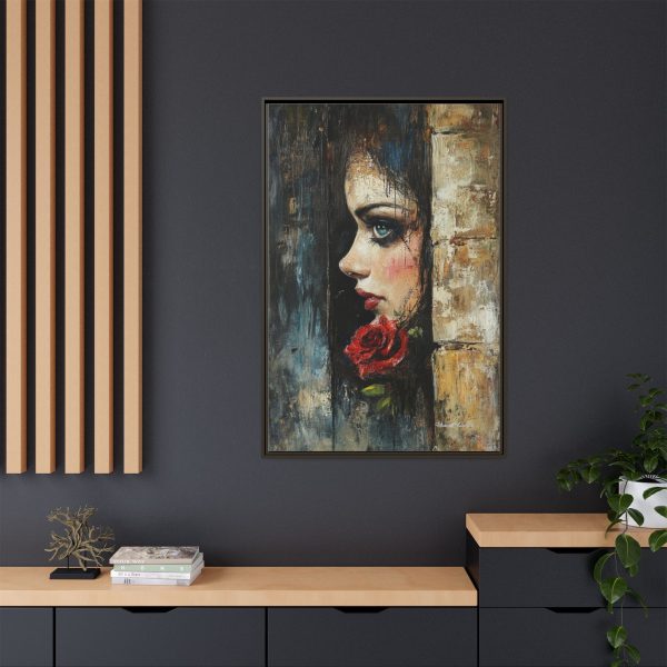 Matte Framed Art Print - Striking Portrait with Rose, Wall Decor, Home Accent, Gift for Art Lovers, Boho Room Decoration - Image 32