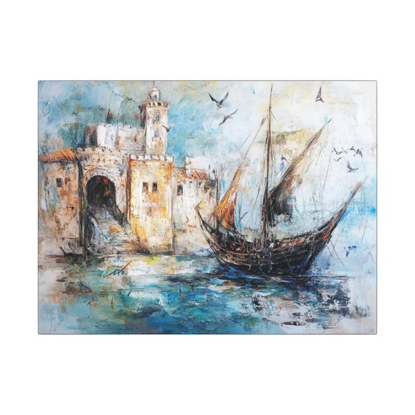 Abstract Coastal Canvas Art Print, Nautical Wall Decor, Maritime Artwork, Ocean Landscape Picture, Beach House Decoration - Image 9