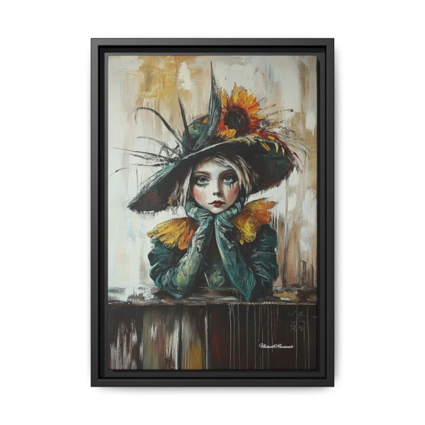 Framed Art Print: Whimsical Girl in Hat, Colorful Wall Decor for Home, Unique Gift, Art Lover's Collection, Feminine Aesthetic, Home [...] - Image 37