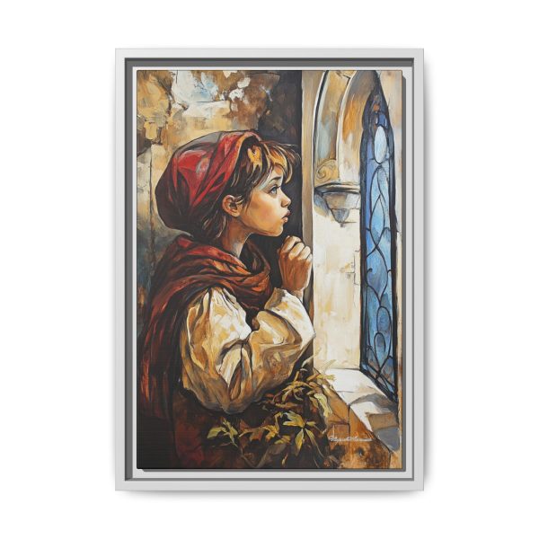 Framed Matte Canvas Art Print - Dreamy Girl in Red Hood, Wall Decor, Unique Gift, Home Aesthetics, Art for Living Room, Bedroom Decor - Image 45