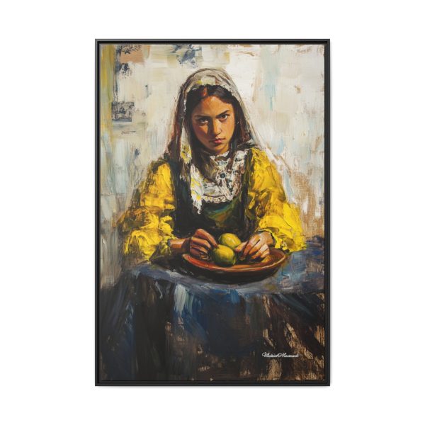 Framed Matte Canvas Art - Emotionally Striking Woman with Fruit, Home Decor, Wall Art, Gift for Art Lovers, Gallery Wall Decoration - Image 61