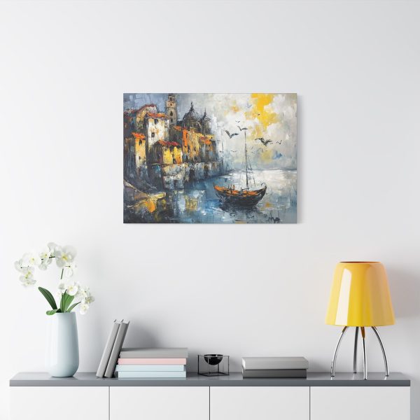 Satin Canvas Wall Art, Serene Coastal Landscape, Home Decor, Nautical Wall Art, Gift for Art Lovers, Contemporary Art - Image 15
