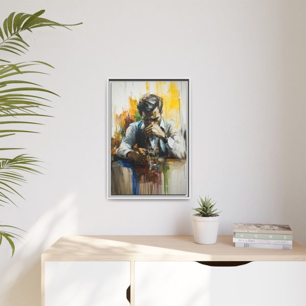 Framed Wall Art - Contemplative Man with Drink, Modern Home Decor, Stylish Gift, Thoughtful Art Piece, Artistic Decor for Living Room - Image 59
