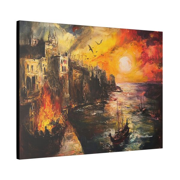 Stretched Canvas Art Print, Sunset Seascape, Wall Decor, Home Gift, Nautical Decorations, Art for Living Room, Sunset Wall Art - Image 18