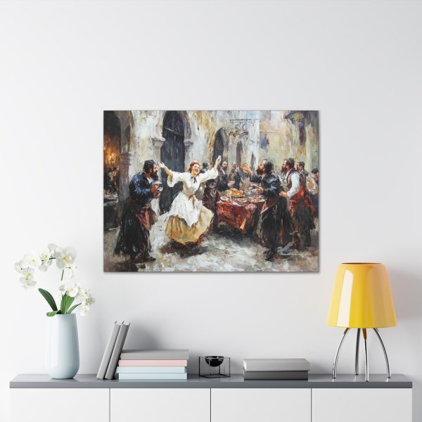 Celebratory Canvas Wall Art, Vibrant Party Scene, Home Decor, Unique Gift, Art for Celebration, Wall Hanging - Image 7