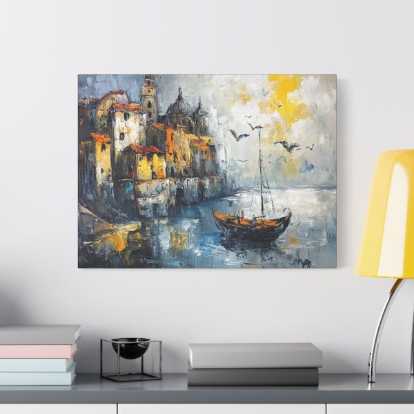 Satin Canvas Wall Art, Serene Coastal Landscape, Home Decor, Nautical Wall Art, Gift for Art Lovers, Contemporary Art - Image 11