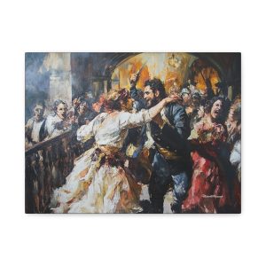Classic Canvas Wall Art: Vintage Dance Scene, Elegant Home Decor, Classic Art Print, Gift for Art Lovers, Antique Style Decoration