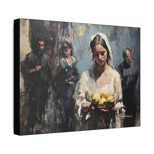 Elegant Stretched Canvas Art - Woman with Lemons - Wall Decor, Home Decoration, Art Piece, Gift for Art Lovers, Living Room Accent - Image 6