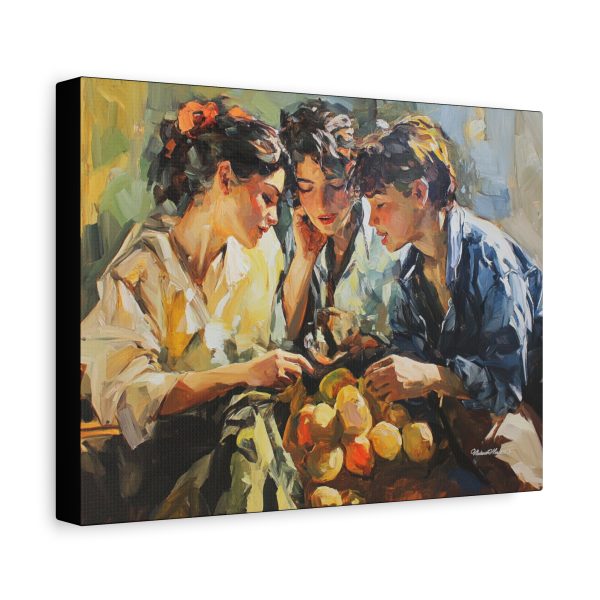 Canvas Art Print, Friends Gathering, Home Decor Wall Art, Gallery Wrapped, Colorful Still Life, Gift for Art Lovers - Image 2