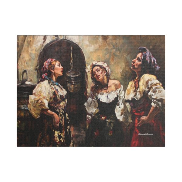 Satin Canvas Art Print, Vintage Style Wall Decor, Rustic Home Accent, Romantic Gift Idea, Bohemian Wall Art, Art for Women - Image 3