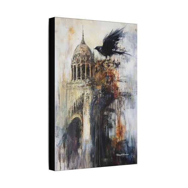 Urban Raven Canvas Art, Modern Wall Decor, Bird Canvas, Nature Artwork, Home Aesthetic, Gift for Bird Lovers - Image 6