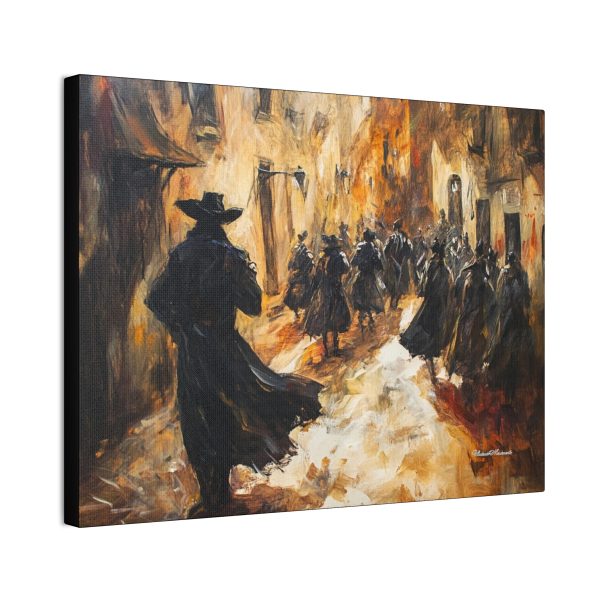 Moody Canvas Art Print, Stretched Wall Decor for Home, Shadowy Urban Scene, Perfect for Living Room, Art Lovers, Gift Idea, Home Decor - Image 2