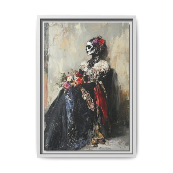 Framed Art Print - Day of the Dead Decor, Colorful Bone Lady Wall Art, Gothic Home Decor, Unique Gift for Holidays - Image 45