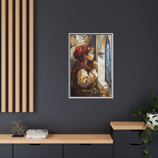Framed Matte Canvas Art Print - Dreamy Girl in Red Hood, Wall Decor, Unique Gift, Home Aesthetics, Art for Living Room, Bedroom Decor - Image 28