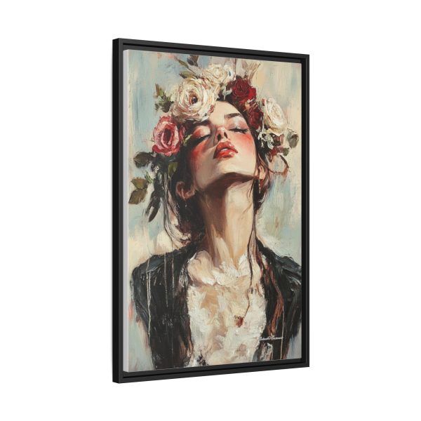 Floral Portrait Canvas Art Print, Boho Wall Décor, Feminine Home Accent, Gift for Her, Flower Lover's Art - Image 2