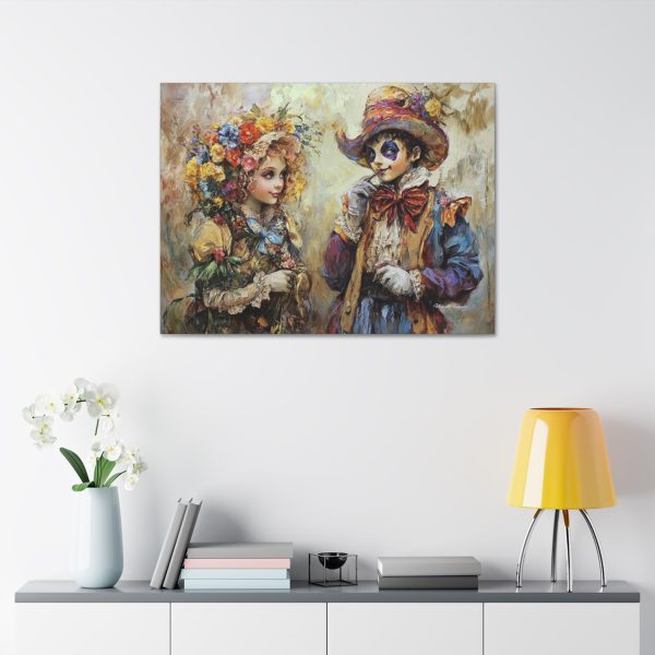 Whimsical Canvas Wall Art, Vibrant Floral Couple Art, Fantasy Home Decor, Romantic Gift, Unique Wall Hanging - Image 7