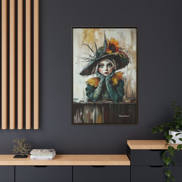 Framed Art Print: Whimsical Girl in Hat, Colorful Wall Decor for Home, Unique Gift, Art Lover's Collection, Feminine Aesthetic, Home [...] - Image 32