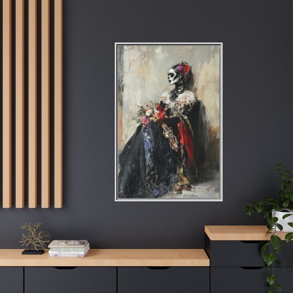 Framed Art Print - Day of the Dead Decor, Colorful Bone Lady Wall Art, Gothic Home Decor, Unique Gift for Holidays - Image 36