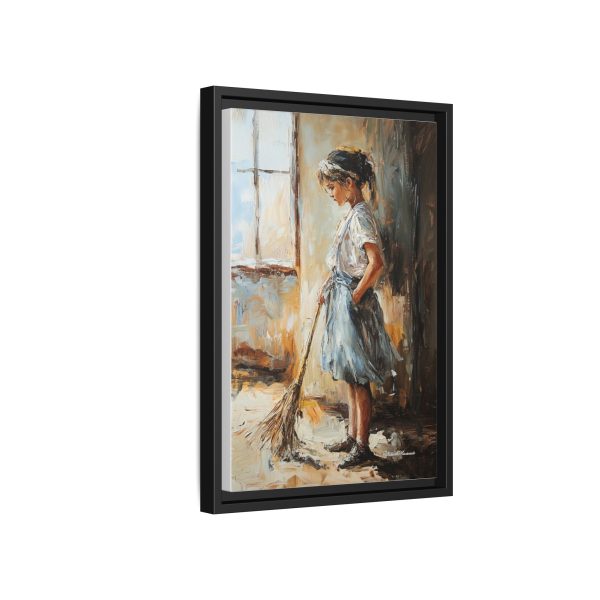 Charming Framed Canvas Art, Wall Decor, Home Decor, Girl with Broom, Rustic Aesthetic, Gift for Art Lovers, Living Room Decor - Image 38